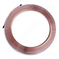 Рафинированная медная труба 1/4" 6.35х0.60х15000 мм.